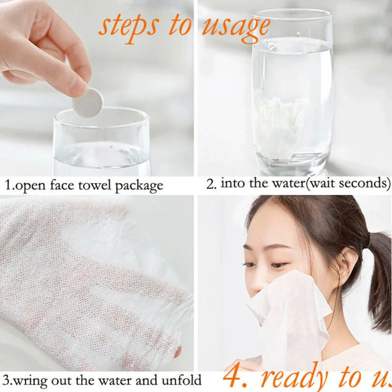 Портативная Нетканая ткань для путешествий одноразовая сжатая мытья полотенце