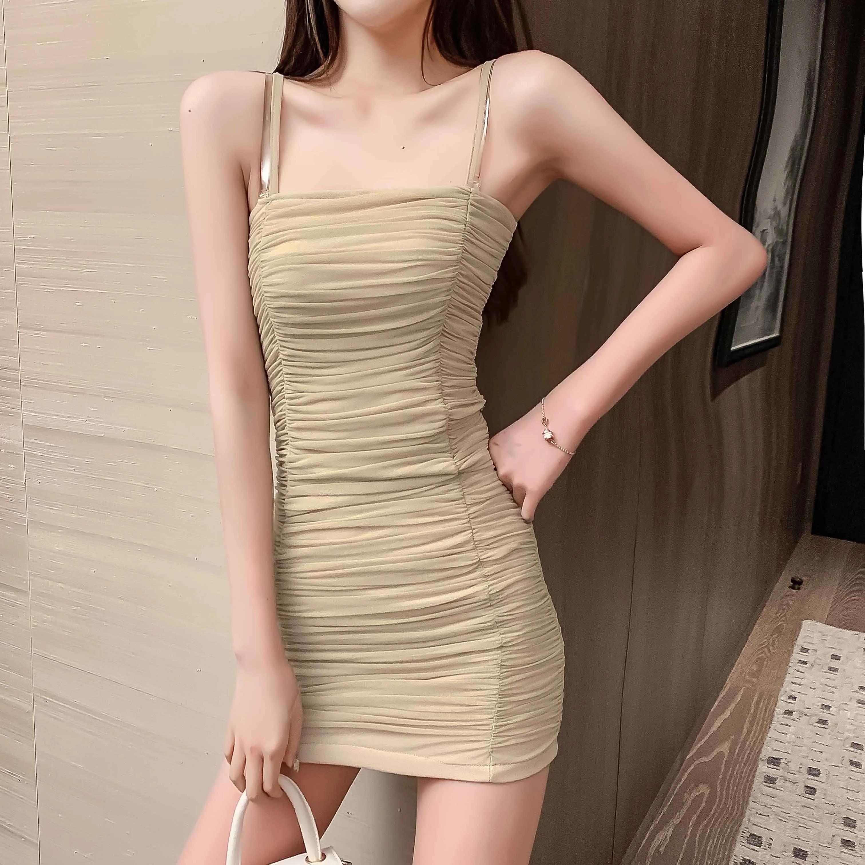 

Новинка весна-осень 2021, элегантная женская вечерняя одежда, соблазнительное облегающее платье-футляр с подтяжками для женщин