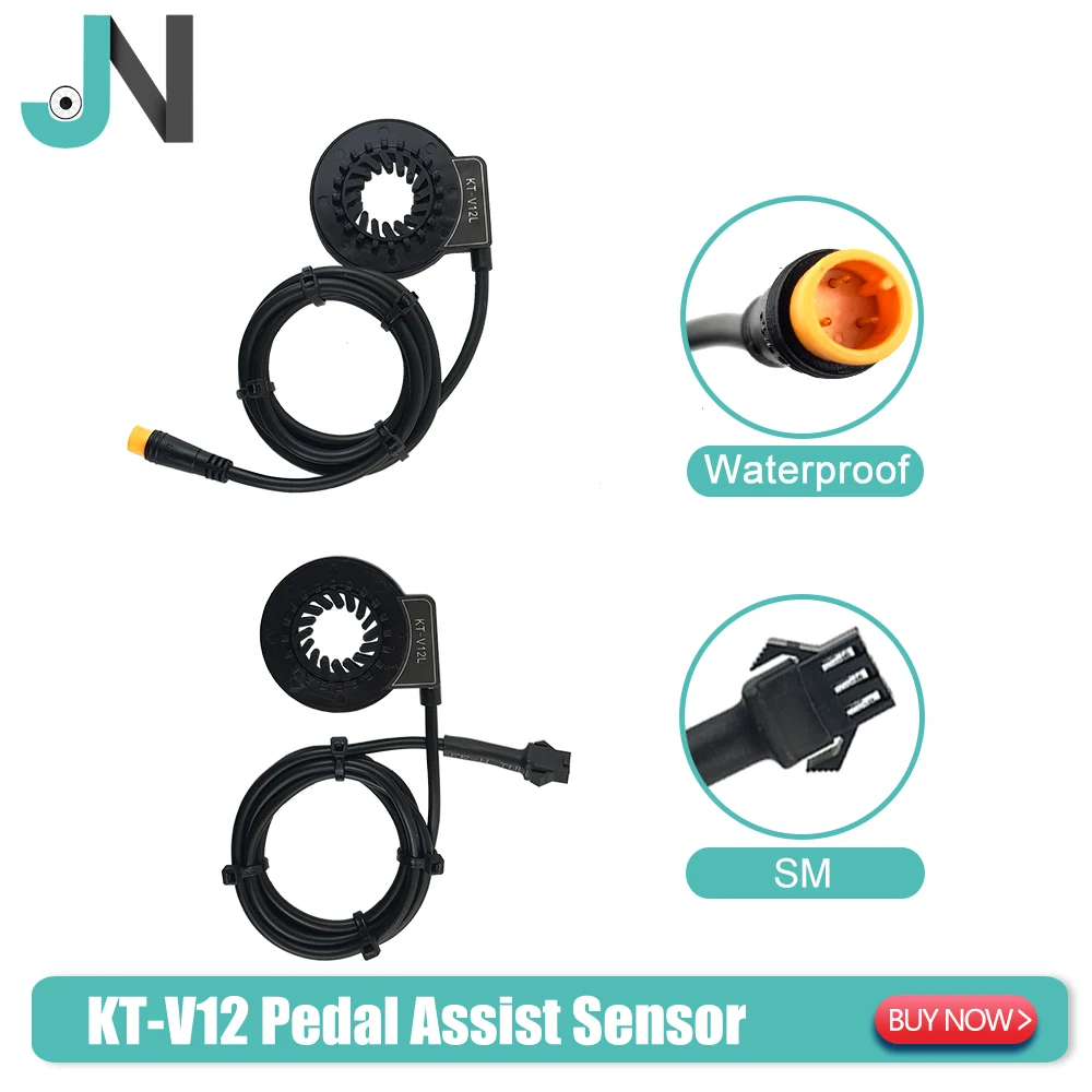 

KT Ebike V12L PAS 6 Magnets Dual Hall Pedal Assistant Sensor Waterproof SM Plug Electric Bicycle Conversion Kit Parts