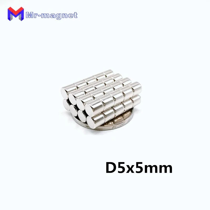 

100pcs 5mm magnet rods 5x5 5x6 5x8 5x10 mm neodymium NdFeB magnets rare earth permanent cylinder magnet