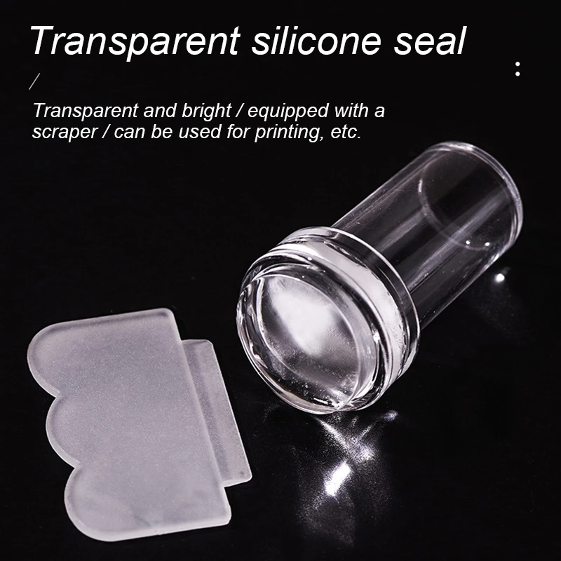 Прозрачный силиконовый желеобразный стемпер для французского маникюра простота