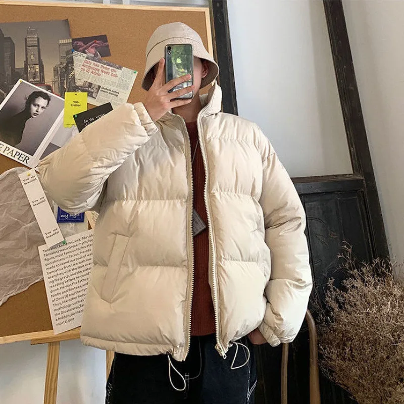 

Men Colorful Bubble Coat Winter Jacket 2021 Mens Streetwear Hip Hop Parka Korean Casual Clothes Puffer Jackets