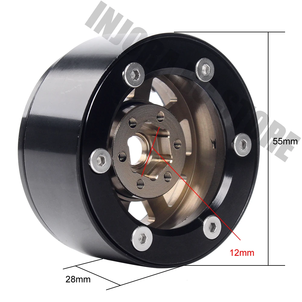 Металлический гусеничный обод колеса 1 9 дюйма RC BEADLOCK для осевого SCX10 90046 AXI03007 D90 1/10