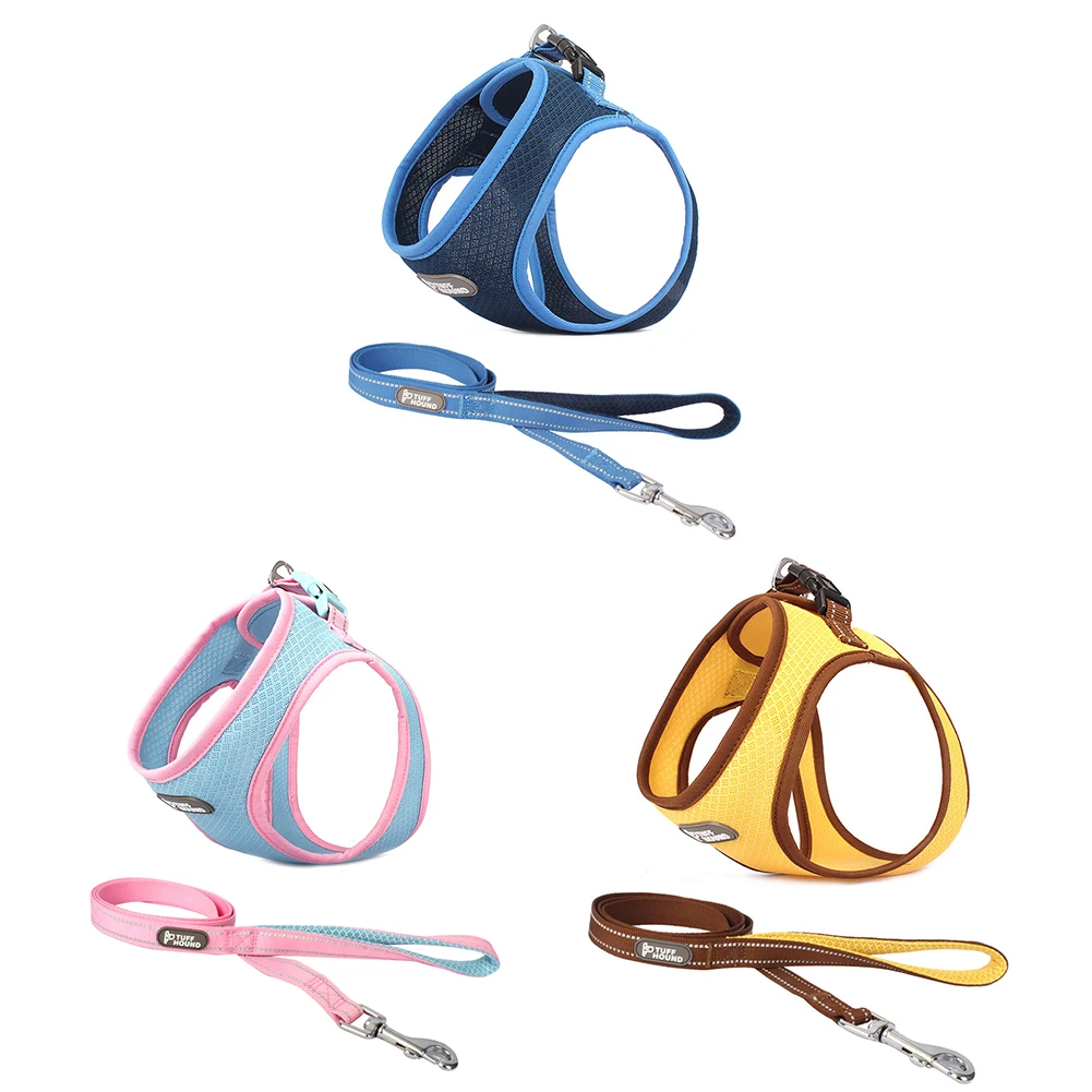 

Adjustable Dog Harness With Leash Reflective Pet Mesh Training Walking Vest Harness Easy Control For Small Medium Large Dogs