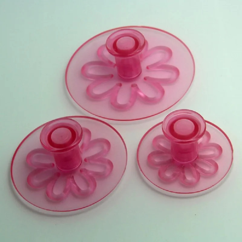 

(10set/lot)Free shipping FDA High Quality Plastic 3pcs transparent Chrysanthemum Press Mold set