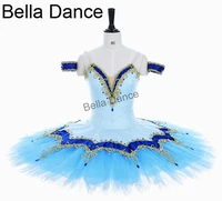 professional ballet dress blue goldwomen nutcracker pancake tutu performance tutuadult classical ballet costumebt9255