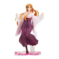 anime sword art online action figure 20cm yuuki asuna cherry blossom kimono pvc model toy collection ornaments gifts for kid