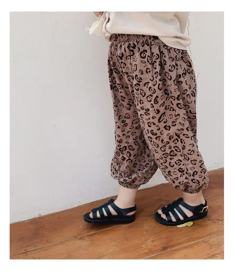 

2021 new cotton children's anti-mosquito girl bloomers spring, summer and autumn thin casual trousers P4596