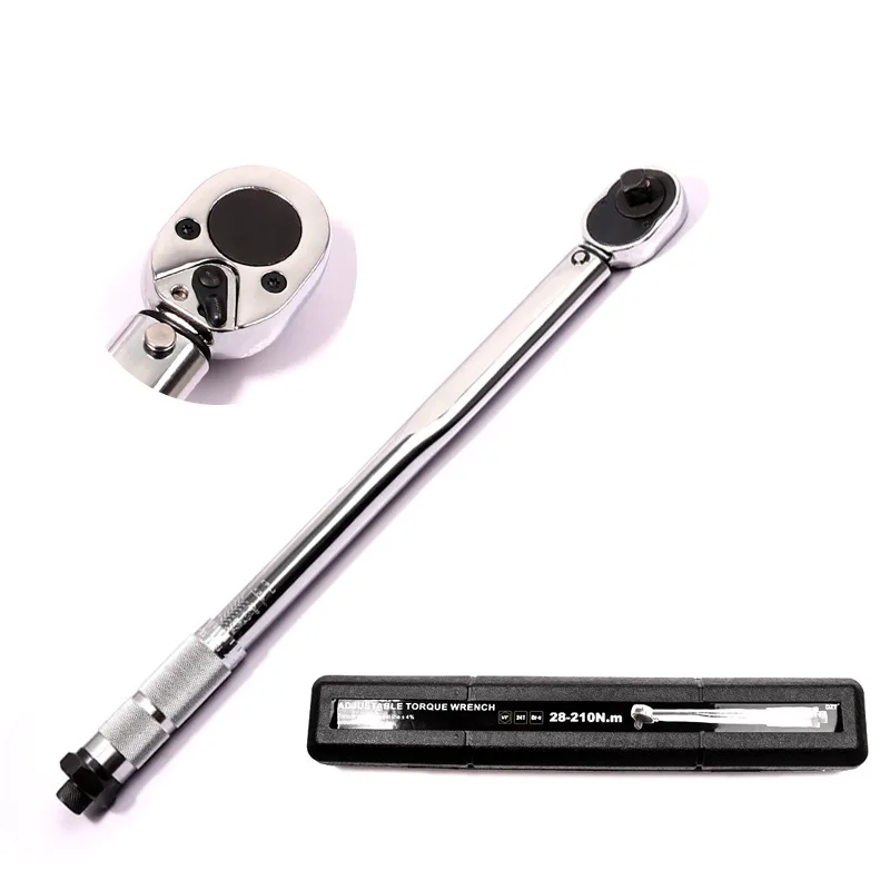 

Preset torque wrench metric 28-210N.m metal wrench 1/2 square mouth torque wrench