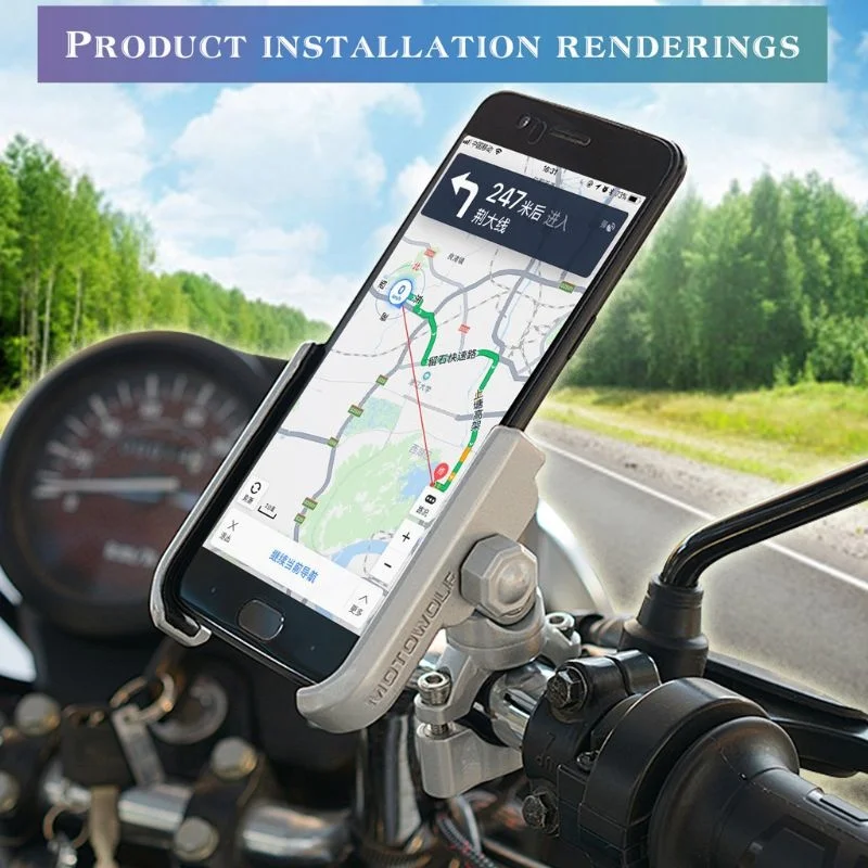 360 degree universal aluminum alloy bike motorcycle handlebar for phone holder stand mount for iphone xiaomi samsung 4 6 4inch free global shipping