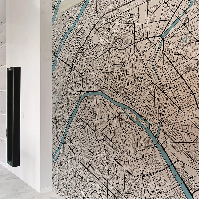 Оконная пленка размером на заказ статическая липкая карта узор украшение для