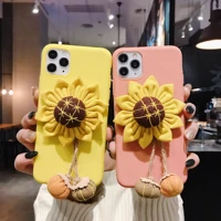 for samsung note 20 10 9 8 s30 s20 s10 s10e s9 s8 fe pro ultra plus core case candy color cute plush sunflower phone cover