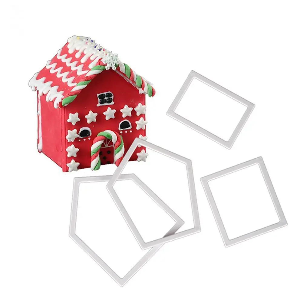 

4 шт. Рождественский имбирный человеческий дом, резак для печенья, форма для печенья, торта, тиснение, фотография выпечки, инструменты для пе...
