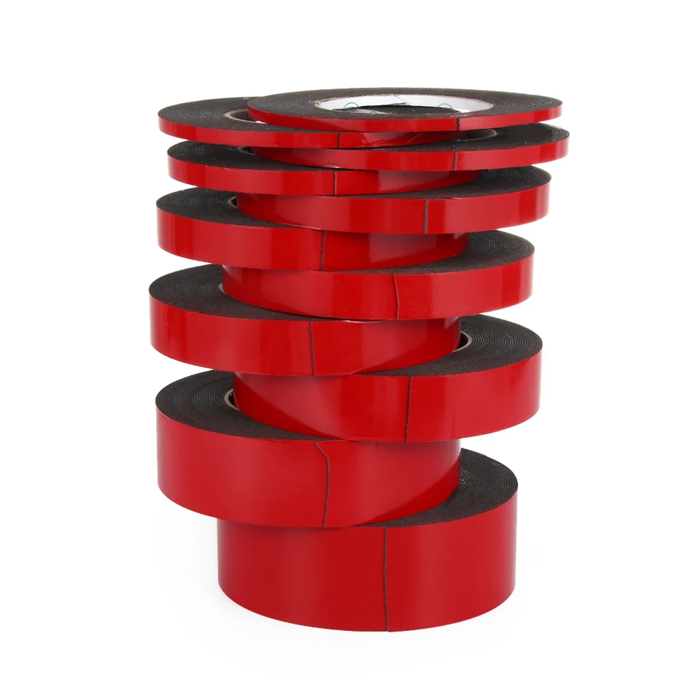 

33ft 6 Mm, 10 Mm, 15 Mm, 20 Mm, 24 Mm Super Strong Double Side Adhesive Foam Tape For Mounting Fixing Pad Sticky Foam Seal Strip