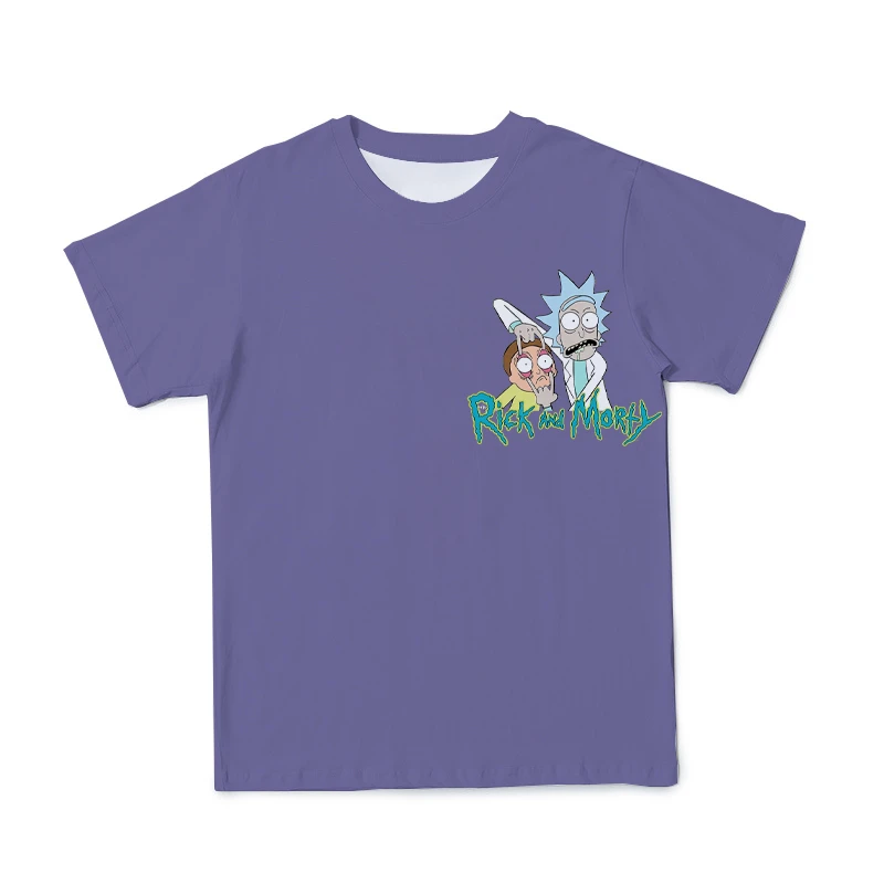 

Summer Men's New 3D Anime T-shirt Solid Color Cartoon Casual Loose O-neck T-shirt Parent-Child Wear Size 110-6XL (Customizable)