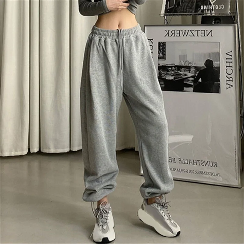 

Women Pants Black Jogging Sweatpants Women For Pants Baggy Sports Pants Gray Jogger High Waist Sweat Casual Trousers For Female
