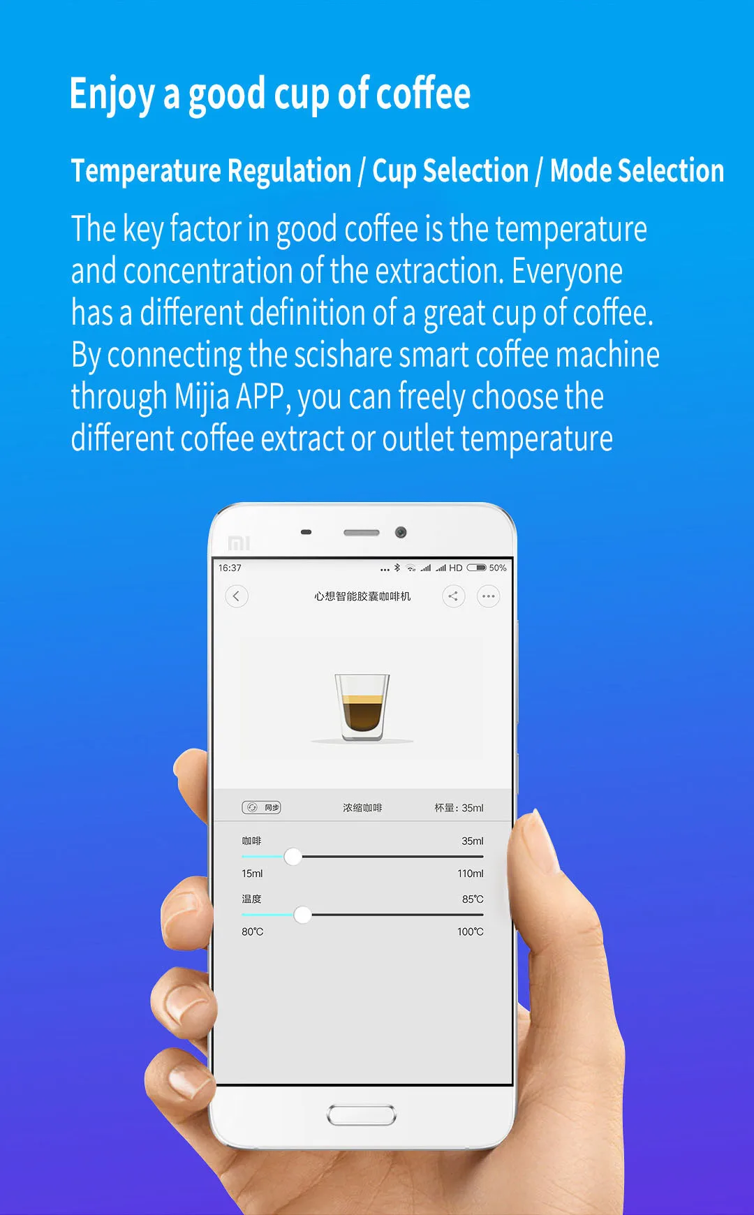 Xiaomi Mijia Scishare интеллектуальное автоматическое зарядное устройство кофемашина Горячая кофемашина управление приложением