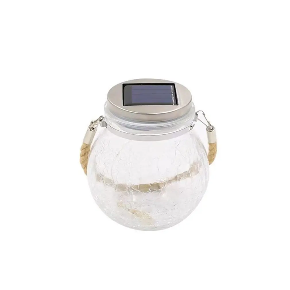 

Hanging Outdoor Solar Lights Decorative Cracked Glass Ball Lights With Handle For Tree Yard Patio Fence Holiday Decoration