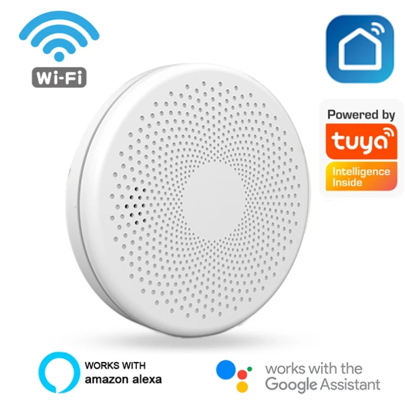 Tuya Wifi Smoke Detector Independent Fire Alarm Wireless High DB Loudspeaker Smart Life App Sensor For Home Security | Электроника