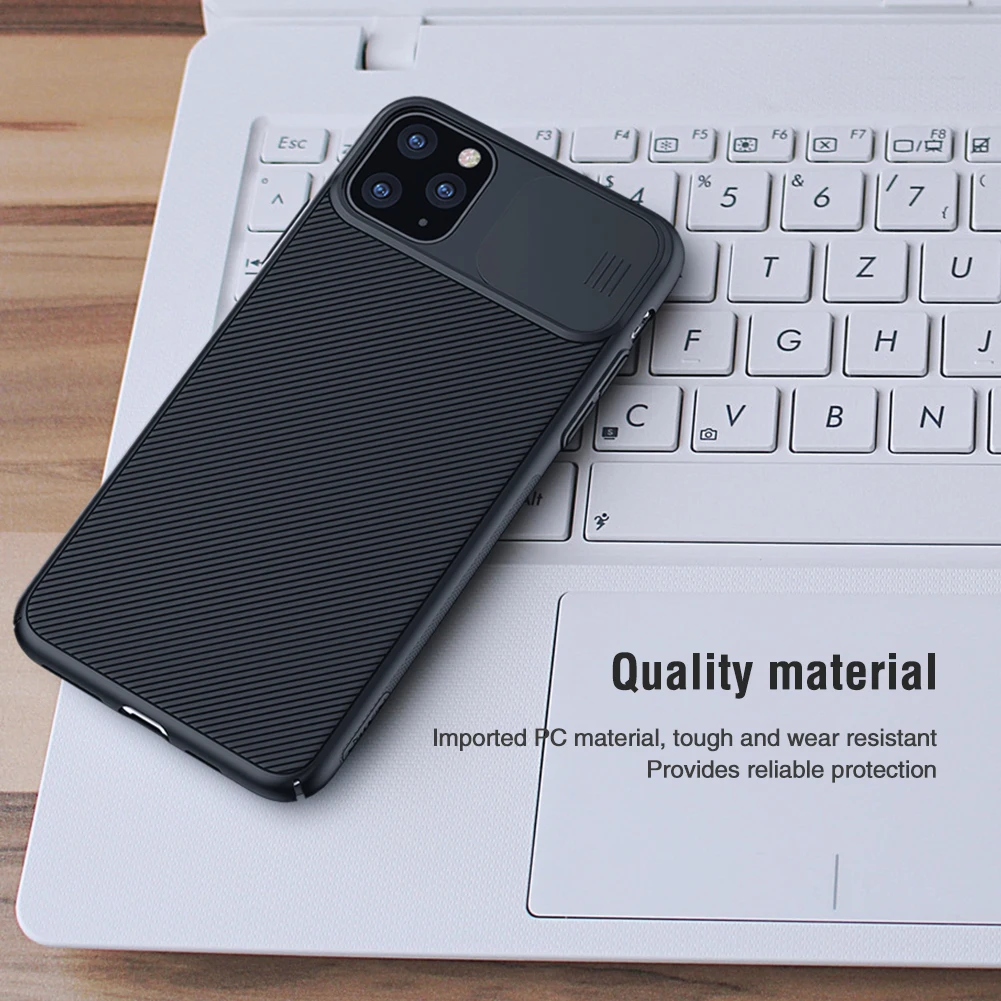 Nillkin Camshield чехлы для Iphone 11 Pro Max чехол скользящая задняя крышка для защиты камеры ПК Жесткий все вокруг покрытия крышки