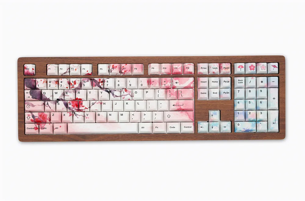 Cherry Blossom Keycaps полный комплект механическая клавиатура PBT 5 лицо краситель-сублимация Keycap для всех Sakura набор клавишных колпачков