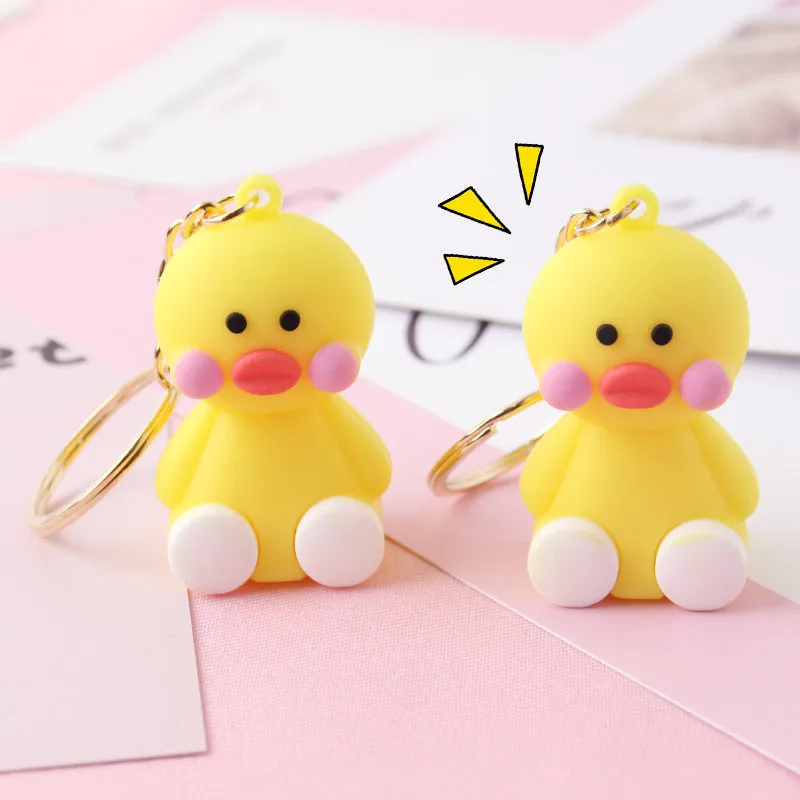 2020 популярная Гиалуроновая кислота маленький брелок с желтой уточкой Милая