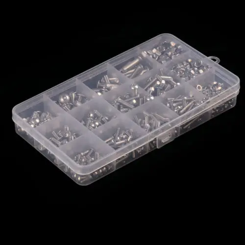 Винты 500 шт./лот M3 M4 M5 из нержавеющей стали с шестигранной головкой винтовая гайка