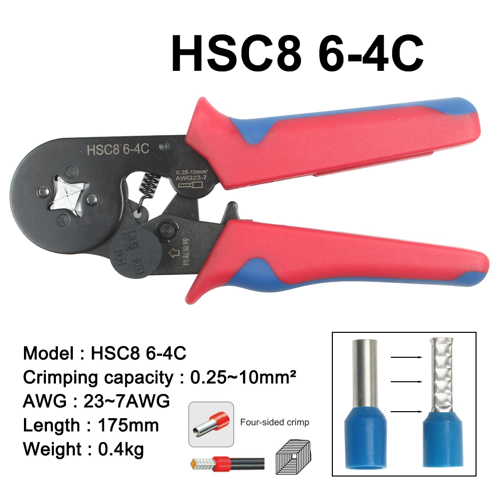 Новые мини плоскогубцы HSC8 6 6C 4 саморегулируемые обжимные 0 25 10 мм