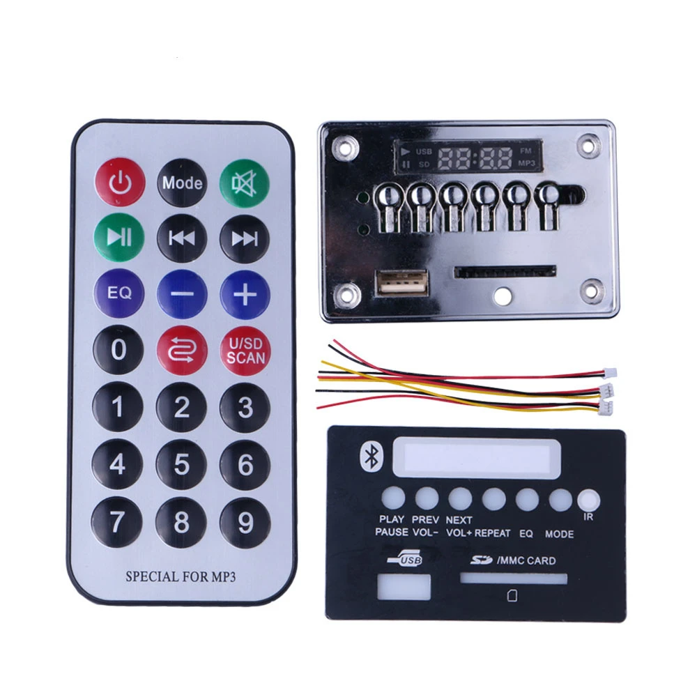 BT TF USB FM Aux Радио MP3 плеер встроенный Автомобильный USB Bluetooth Hands-free MP3 декодер плата модуль аудио переоборудование