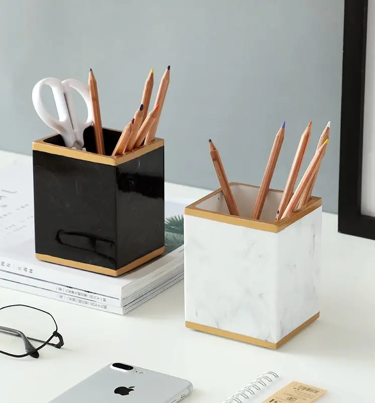Смола marbelize ручка держатель подставка для чашки детей карандашница Организатор