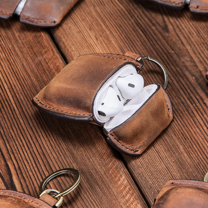 10P чехол для наушников для Airpods кожаный чехол Роскошный кожаный чехол для Apple AirPods 2 Чехол аксессуары Сумки для наушников