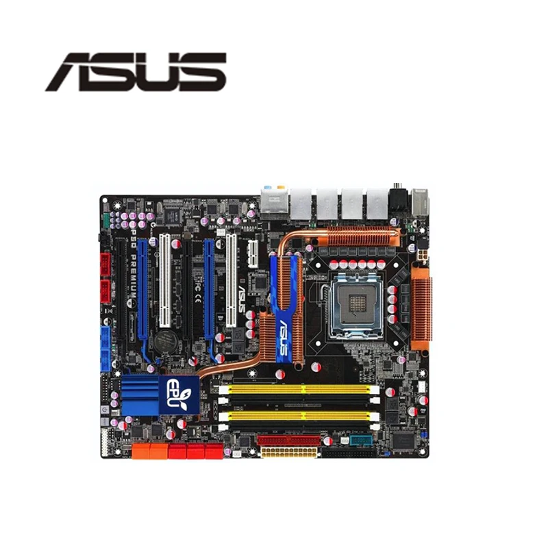Материнская плата для Asus P5Q Premium P45 Socket LGA 775 Q8200 Q8300 DDR2 оригинальная б/у материнская