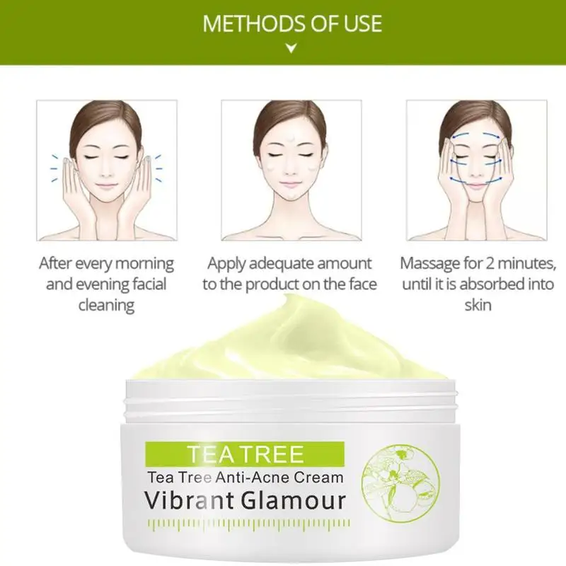 

Vibrant Glamour 30g Tea Tree essence anti-acne cream Control Cream moisturizer Cream anti-aging Cream Oil Face Whitening L8U9