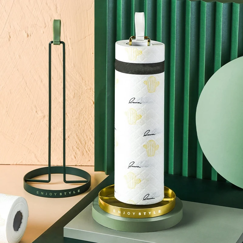 

Kitchen Roll Paper Towel Holder Bathroom Tissue Stand Napkins Rack Home Kitchen Storage Accessories