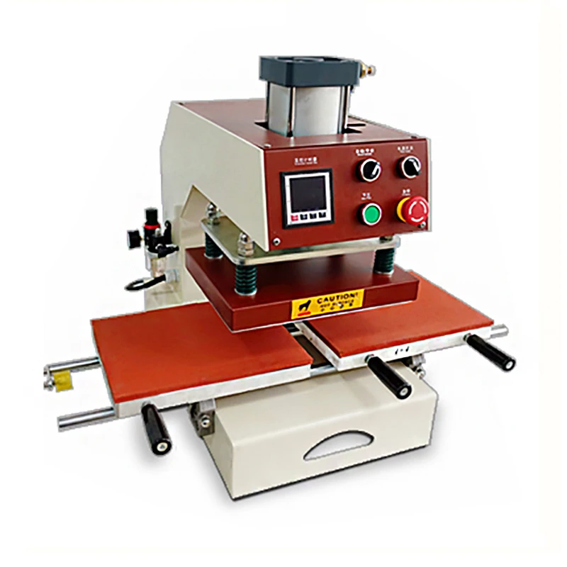 Pneumatic heat transfer machine, hot stamping and heat transfer machine for t shirt etc.