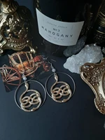 rose gold serpent spiral earrings with crystal witch aesthetic goddess jewelry crystal snake earrings