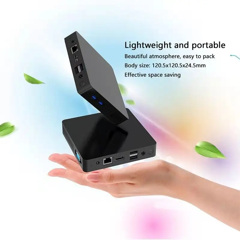 Недорогой портативный мини-ПК с Windows 10 Intel ОЗУ 6 ГБ EMMC 64 128 256 Гб SSD Wi-Fi Bluetooth 4 2 VGA Hdmi USB