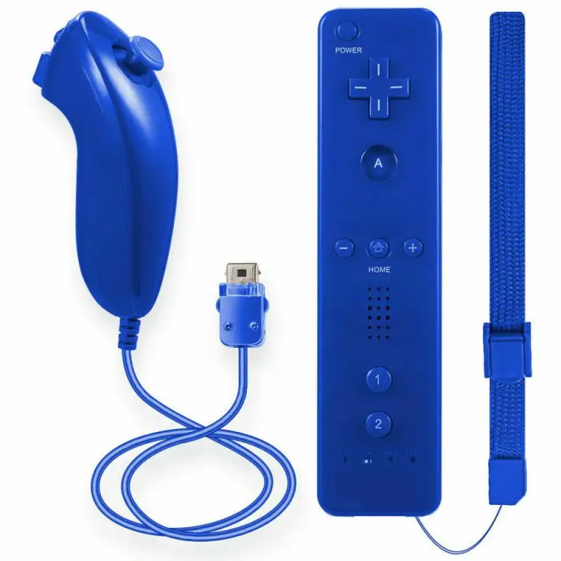 For Nintend Wii 2 In 1 Set Wireless Bluetooth-compatible Joystick Controller Gamepad Left Hand / Nunchuck Optional Motion Plus