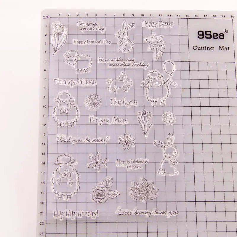 Кроличий ягненок прозрачные штампы и для скрапбукинга открыток сделай сам