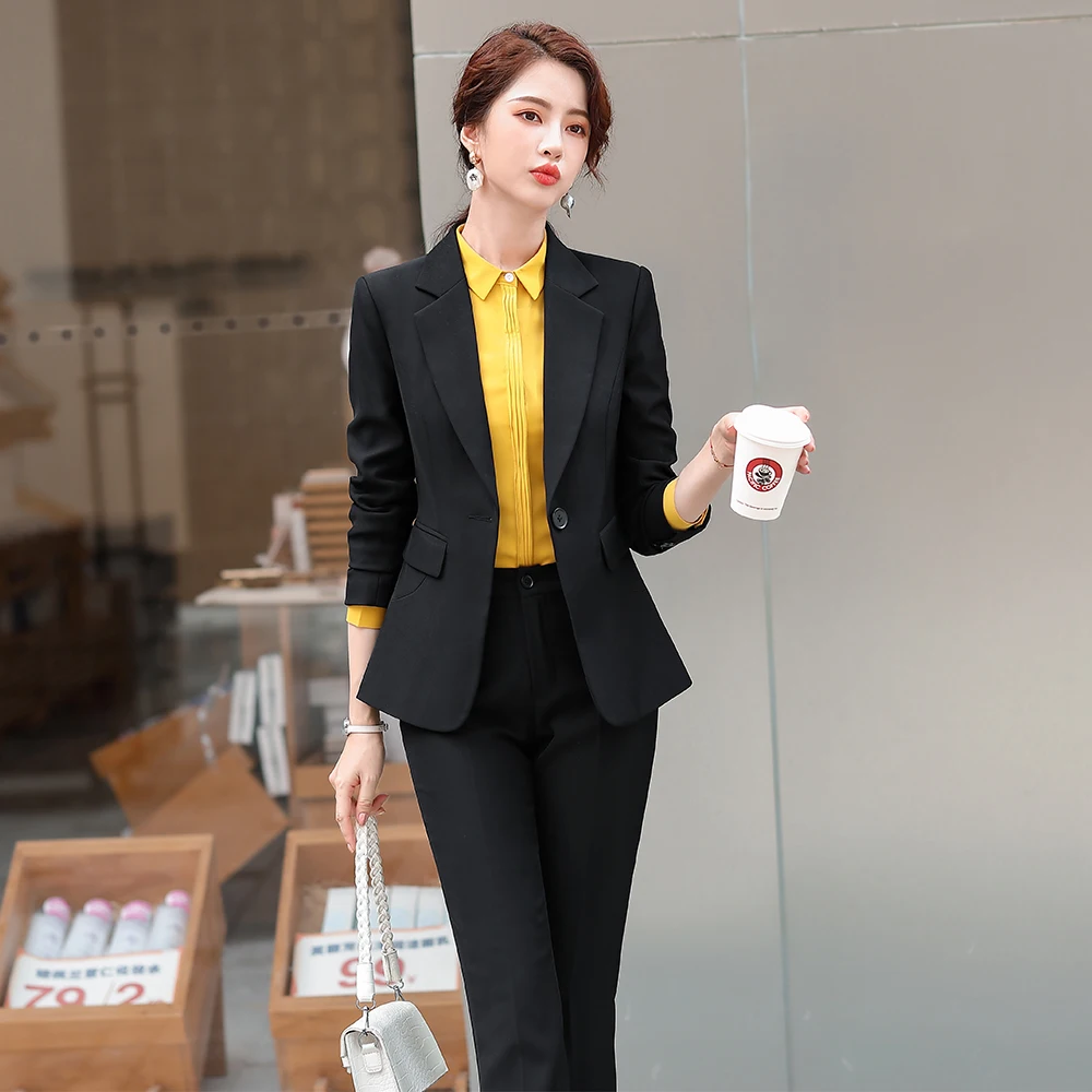 Высококачественный зеленый комплект из 3 предметов Женский офисный официальный