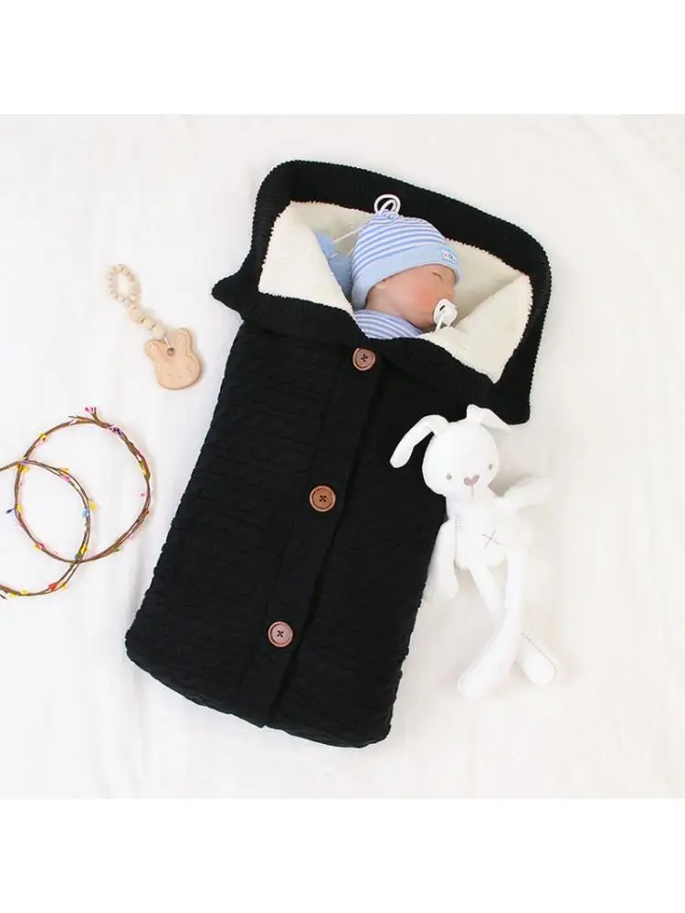 

Baby Blanket Footmuff Knitting Envelope Soft Sleeping Bag Newborn Swadding Wrap