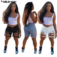 Womens Fashion Brand Vintage Tassel Ripped Loose High Waisted Short Jeans Punk Sexy Hot Woman Denim Shorts clothes 3XL
