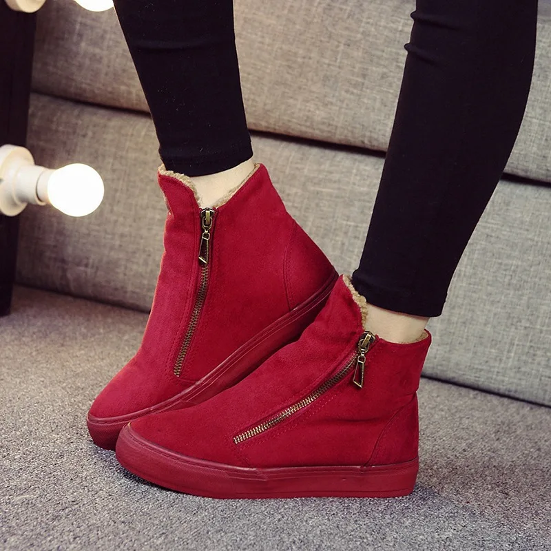 Новые модные женские ботинки на плоской подошве молнии с нескользящей