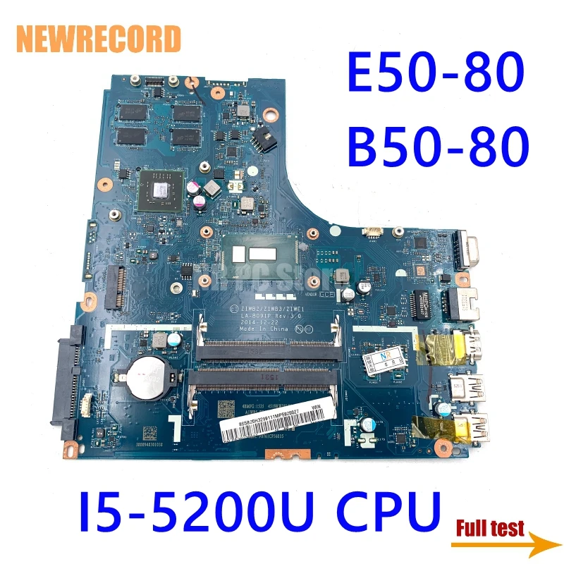 For Lenovo E50-80 B50-80 LA-B091P Laptop Motherboard With SR23Y I5-5200U CPU R5 M230 2GB GPU Main Board Full Test