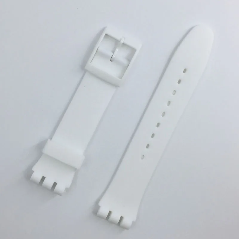 

Black Watchband Strap Buckle Silicone Watch band 17mm 19mm 20mm Rubber Strap16MM Watch accessories