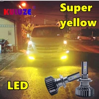 kuluze car headlight h7 ledh11 h8 h9 h16jp 9005 9006 9012 h10 h27 fog light 3000k yellow 24v truck bulbs fog lights