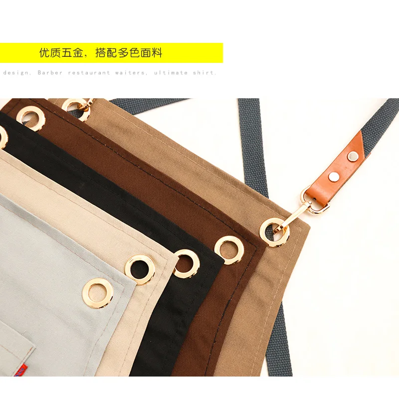 Джинсовый фартук корейская мода китайский ресторан Парикмахерская флорист