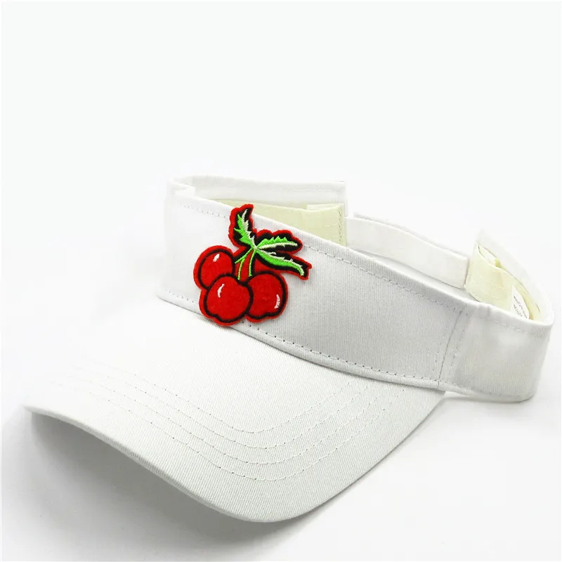 

Cherry fruit embroidery Visors Baseball Cap Adjustable Snapback cap for men and women 307