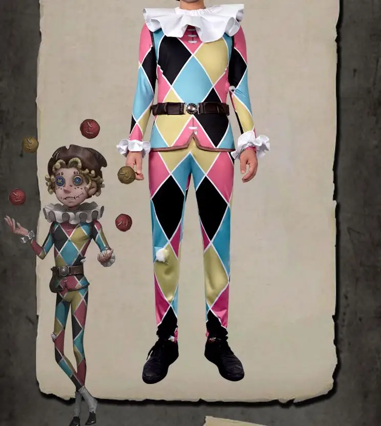 Игра идентичность V Майка Мортон Косплэй костюм живых акробата Mr стрижи кожи