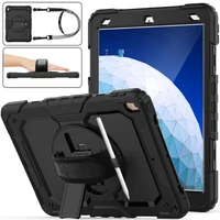 hxcase 360 rotation hand strapkickstand silicone tablet case for ipad air 3 cases 2019 for %d1%87%d0%b5%d1%85%d0%bb%d1%8b %d0%b4%d0%bb%d1%8f ipad pro 10 5 cover